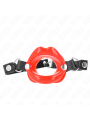 KINK MORDAZA LABIAL 8 CM CON CORREA DE POLIPIEL ROJO 63 x 2 CM AJUSTABLE 39 58 CM