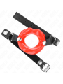 KINK MORDAZA LABIAL 8 CM CON CORREA DE POLIPIEL ROJO 63 x 2 CM AJUSTABLE 39 58 CM