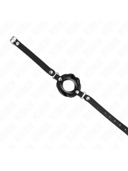 KINK MORDAZA LABIAL 8 CM CON CORREA DE POLIPIEL NEGRO 63 x 2 CM AJUSTABLE 39 58 CM