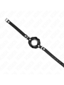 KINK MORDAZA LABIAL 8 CM CON CORREA DE POLIPIEL NEGRO 63 x 2 CM AJUSTABLE 39 58 CM