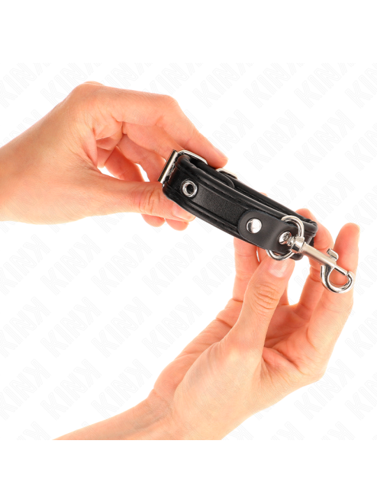 KINK MUNEQUERAS MINI NEGRO CON TACHUELAS AJUSTABLE 16 22 CM X 2 CM