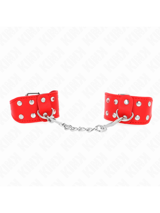 KINK MUNEQUERAS CON DOBLE LINEA DE TACHUELAS AJUSTABLE ROJO