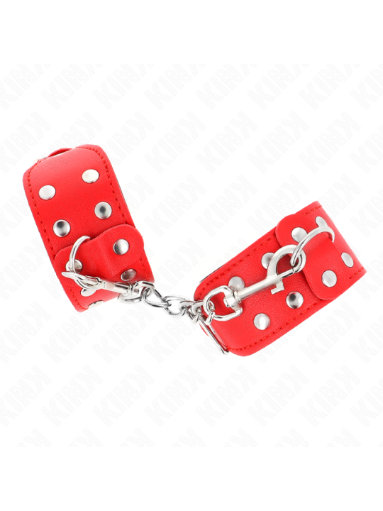 KINK MUNEQUERAS CON DOBLE LINEA DE TACHUELAS AJUSTABLE ROJO
