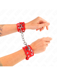 KINK MUNEQUERAS CON DOBLE LINEA DE TACHUELAS AJUSTABLE ROJO