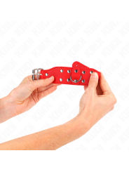 KINK MUNEQUERAS CON DOBLE LINEA DE TACHUELAS AJUSTABLE ROJO