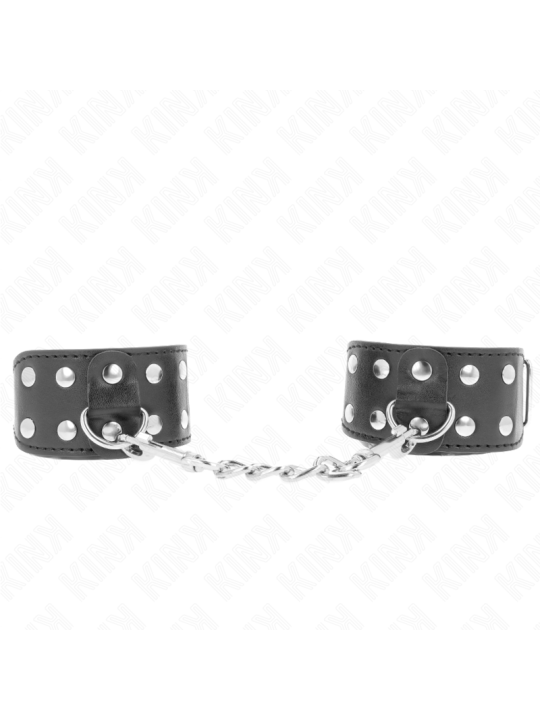 KINK MUNEQUERAS CON DOBLE LINEA DE TACHUELAS AJUSTABLE NEGRO
