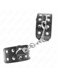 KINK MUNEQUERAS CON DOBLE LINEA DE TACHUELAS AJUSTABLE NEGRO