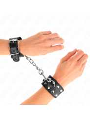 KINK MUNEQUERAS CON DOBLE LINEA DE TACHUELAS AJUSTABLE NEGRO