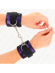 KINK MUNEQUERAS CORTAS DE ENCAJE TERCIOPELO Y UNION DE NYLON VIOLETA NEGRO 23 X 65 CM