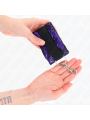 KINK MUNEQUERAS CORTAS DE ENCAJE TERCIOPELO Y UNION DE NYLON VIOLETA NEGRO 23 X 65 CM