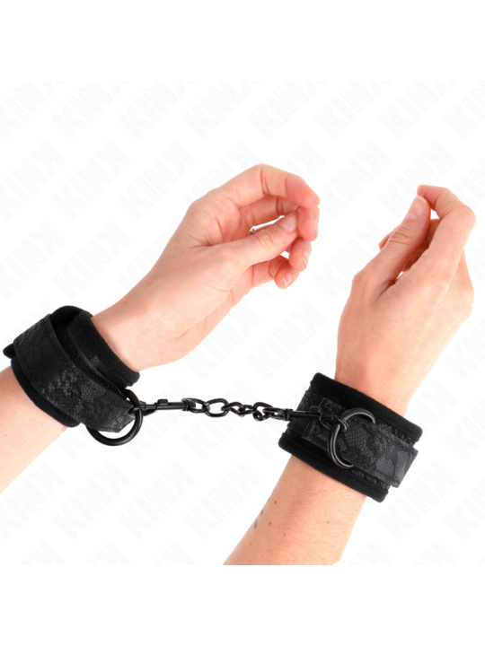 KINK MUNEQUERAS DE ENCAJE Y NEOPRENO AJUSTABLE NEGRO 20 29 CM X 5 CM