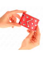 KINK MUNEQUERAS CON CIERRE A PRESION LLENO DE TACHUELAS AJUSTABLE ROJO 19 24 CM X 55 CM