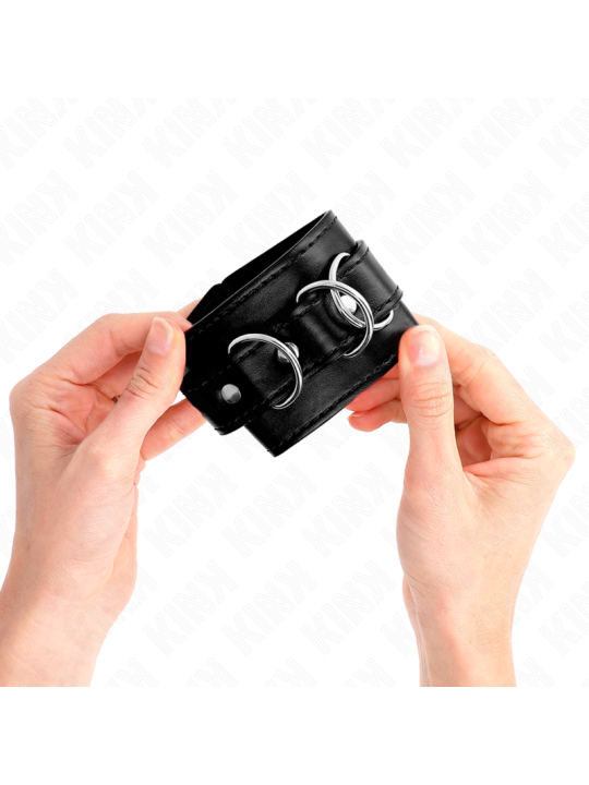 KINK MUNEQUERAS CON 3 ANILLAS EN D AJUSTABLE NEGRO 175 25 CM X 6 CM