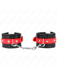 KINK MUNEQUERAS NEGRO CON CORREA ROJO AJUSTABLE 17 28 CM X 6 CM