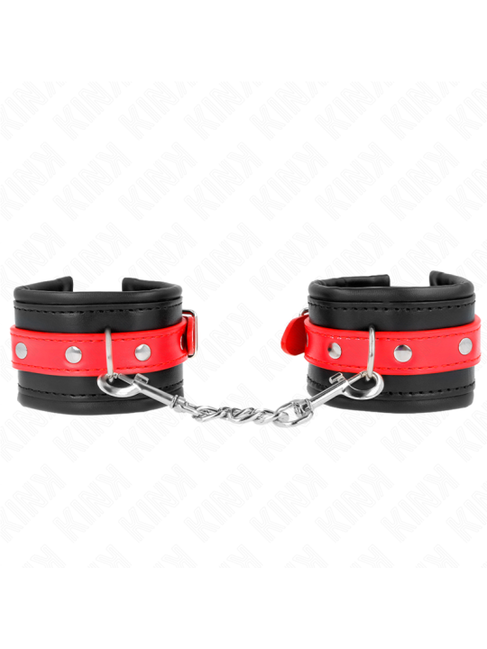 KINK MUNEQUERAS NEGRO CON CORREA ROJO AJUSTABLE 17 28 CM X 6 CM