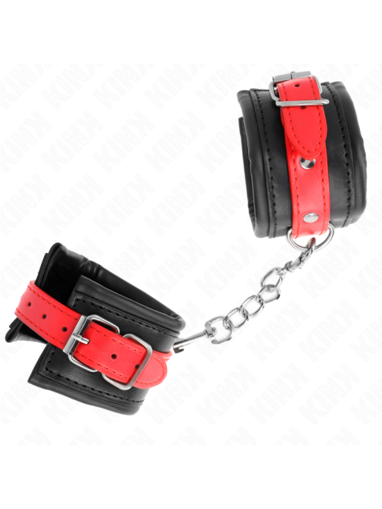KINK MUNEQUERAS NEGRO CON CORREA ROJO AJUSTABLE 17 28 CM X 6 CM
