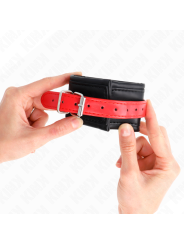 KINK MUNEQUERAS NEGRO CON CORREA ROJO AJUSTABLE 17 28 CM X 6 CM