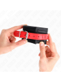 KINK MUNEQUERAS NEGRO CON CORREA ROJO AJUSTABLE 17 28 CM X 6 CM