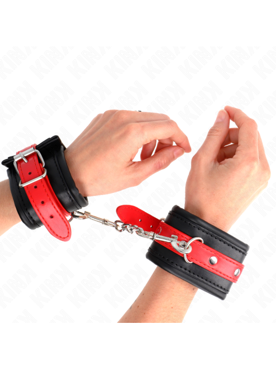 KINK MUNEQUERAS NEGRO CON CORREA ROJO AJUSTABLE 17 28 CM X 6 CM