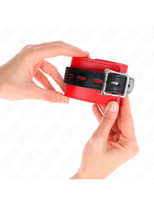 KINK MUNEQUERAS ROJO CON CORREA NEGRO AJUSTABLE 17 28 CM X 6 CM