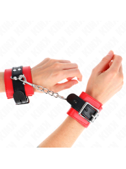 KINK MUNEQUERAS ROJO CON CORREA NEGRO AJUSTABLE 17 28 CM X 6 CM