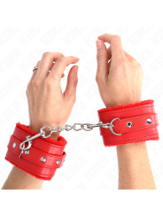 KINK MUNEQUERAS FORRADAS PREMIUM ROJO CON CORREA ROJO AJUSTABLE 17 29 CM X 6 CM
