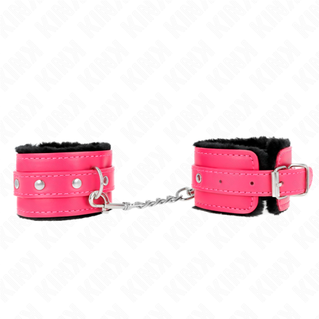 KINK MUNEQUERAS FORRADAS PREMIUM NEGRO CON CORREA FUCSIA AJUSTABLE 17 29 CM X 6 CM
