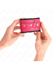 KINK MUNEQUERAS FORRADAS PREMIUM NEGRO CON CORREA FUCSIA AJUSTABLE 17 29 CM X 6 CM