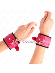 KINK MUNEQUERAS FORRADAS PREMIUM NEGRO CON CORREA FUCSIA AJUSTABLE 17 29 CM X 6 CM