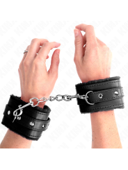 KINK MUNEQUERAS FORRADAS PREMIUM NEGRO CON CORREA NEGRO AJUSTABLE 17 29 CM X 6 CM