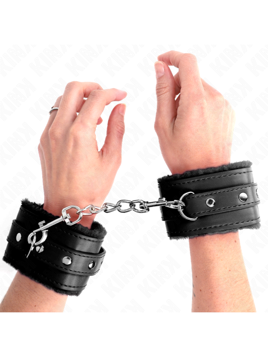 KINK MUNEQUERAS FORRADAS PREMIUM NEGRO CON CORREA NEGRO AJUSTABLE 17 29 CM X 6 CM