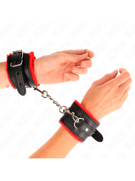 KINK MUNEQUERAS FORRADAS PREMIUM ROJO CON CORREA NEGRO AJUSTABLE 17 29 CM X 6 CM