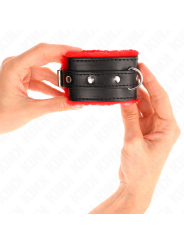 KINK MUNEQUERAS FORRADAS PREMIUM ROJO CON CORREA NEGRO AJUSTABLE 17 29 CM X 6 CM