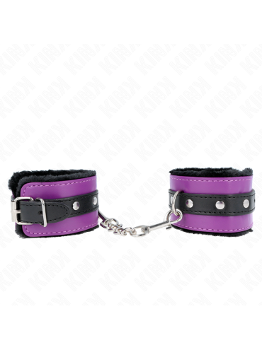 KINK MUNEQUERAS FORRADAS PREMIUM NEGRO CON CORREA VIOLETA NEGRO AJUSTABLE 17 29 CM X 6 CM