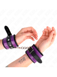 KINK MUNEQUERAS FORRADAS PREMIUM NEGRO CON CORREA VIOLETA NEGRO AJUSTABLE 17 29 CM X 6 CM