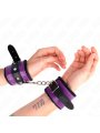 KINK MUNEQUERAS FORRADAS PREMIUM NEGRO CON CORREA VIOLETA NEGRO AJUSTABLE 17 29 CM X 6 CM