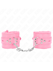 KINK MUNEQUERAS FORRADAS CON AGUJEROS CUADRADOS ROSA Y CORREA ROSA AJUSTABLE 17 29 CM X 6 CM