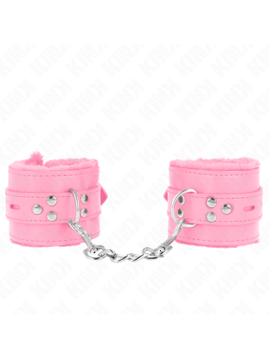 KINK MUNEQUERAS FORRADAS CON AGUJEROS CUADRADOS ROSA Y CORREA ROSA AJUSTABLE 17 29 CM X 6 CM