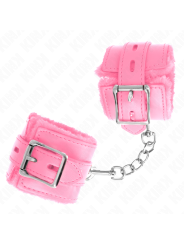 KINK MUNEQUERAS FORRADAS CON AGUJEROS CUADRADOS ROSA Y CORREA ROSA AJUSTABLE 17 29 CM X 6 CM