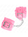 KINK MUNEQUERAS FORRADAS CON AGUJEROS CUADRADOS ROSA Y CORREA ROSA AJUSTABLE 17 29 CM X 6 CM