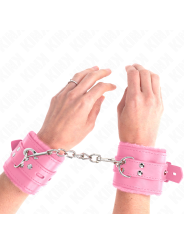 KINK MUNEQUERAS FORRADAS CON AGUJEROS CUADRADOS ROSA Y CORREA ROSA AJUSTABLE 17 29 CM X 6 CM