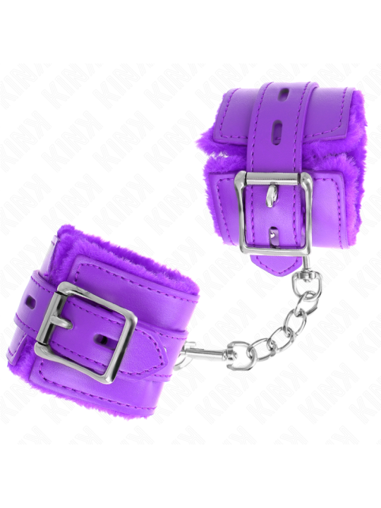 KINK MUNEQUERAS FORRADAS CON AGUJEROS CUADRADOS VIOLETA Y CORREA VIOLETA AJUSTABLE 17 29 CM X 6 CM