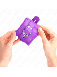 KINK MUNEQUERAS FORRADAS CON AGUJEROS CUADRADOS VIOLETA Y CORREA VIOLETA AJUSTABLE 17 29 CM X 6 CM