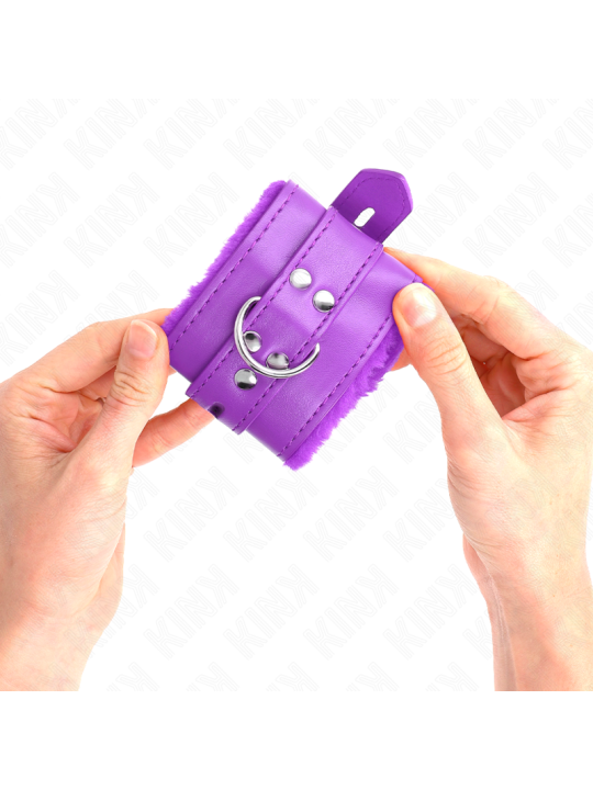 KINK MUNEQUERAS FORRADAS CON AGUJEROS CUADRADOS VIOLETA Y CORREA VIOLETA AJUSTABLE 17 29 CM X 6 CM