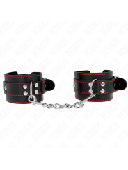 KINK MUNEQUERAS NEGRO CON DETALLES EN ROJO AJUSTABLE 20 28 CM X 55 CM