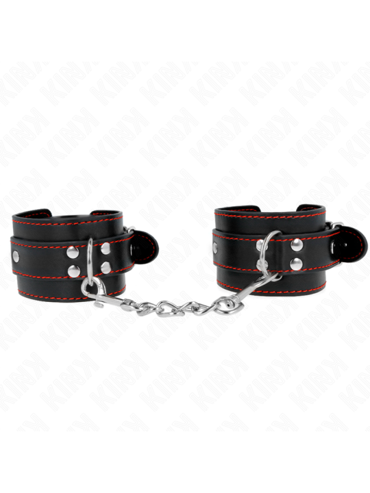KINK MUNEQUERAS NEGRO CON DETALLES EN ROJO AJUSTABLE 20 28 CM X 55 CM
