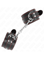 KINK MUNEQUERAS NEGRO CON DETALLES EN ROJO AJUSTABLE 20 28 CM X 55 CM