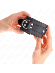 KINK MUNEQUERAS NEGRO CON DETALLES EN ROJO AJUSTABLE 20 28 CM X 55 CM