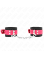 KINK MUNEQUERAS DE NYLON NEGRO CON CORREA POLIPIEL FUSCIA AJUSTABLE 19 29 CM X 51 CM