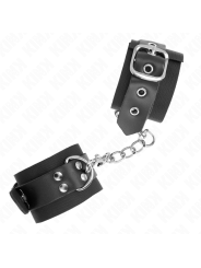 KINK MUNEQUERAS DE NYLON NEGRO CON CORREA CUERO NEGRO AJUSTABLE 19 29 CM X 51 CM